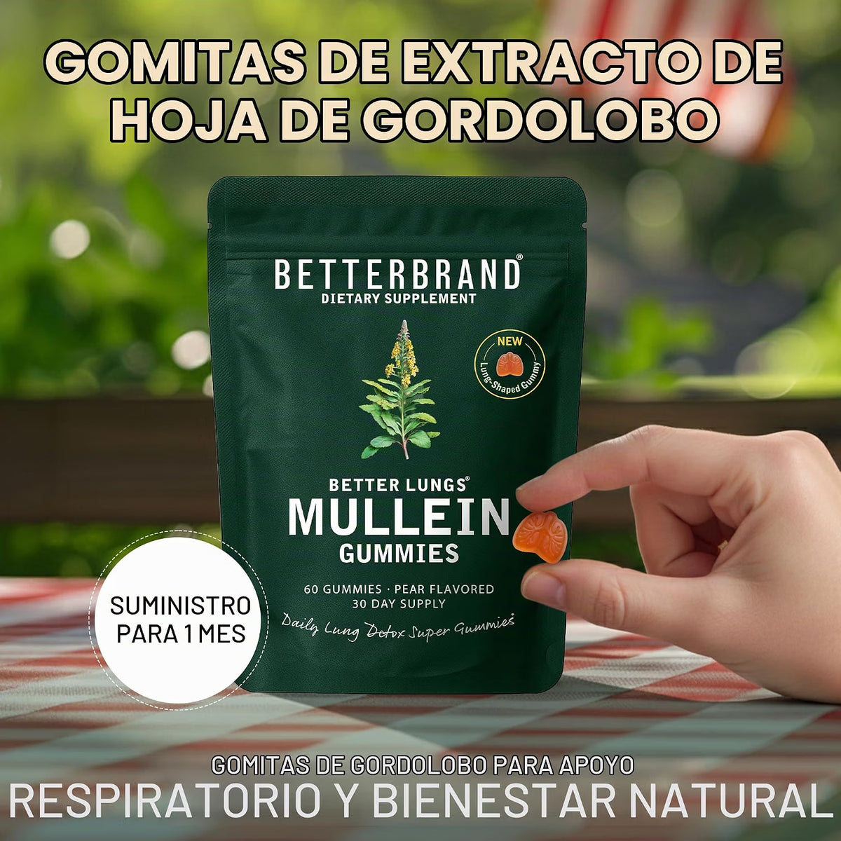Betterbrand Mullein Gomitas Limpieza Pulmonar Potenciada