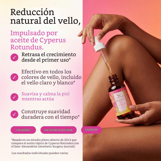 Aceite de Cyperus Rotundus Reductor de Vello Corporal